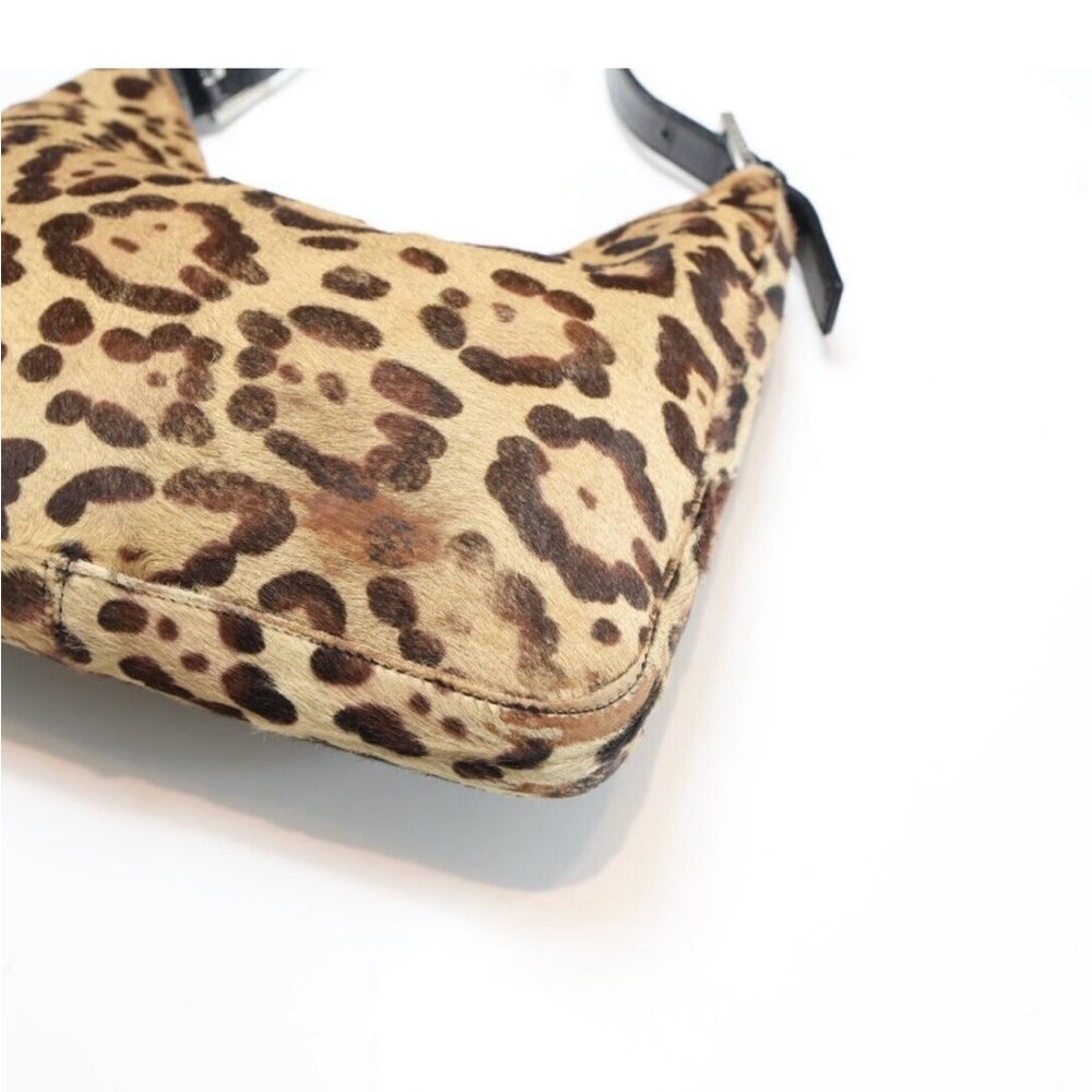 Vintage Fendi Baguette Leopard Print Pony hair Hobo Shoulder Bag - Picture 14 of 14